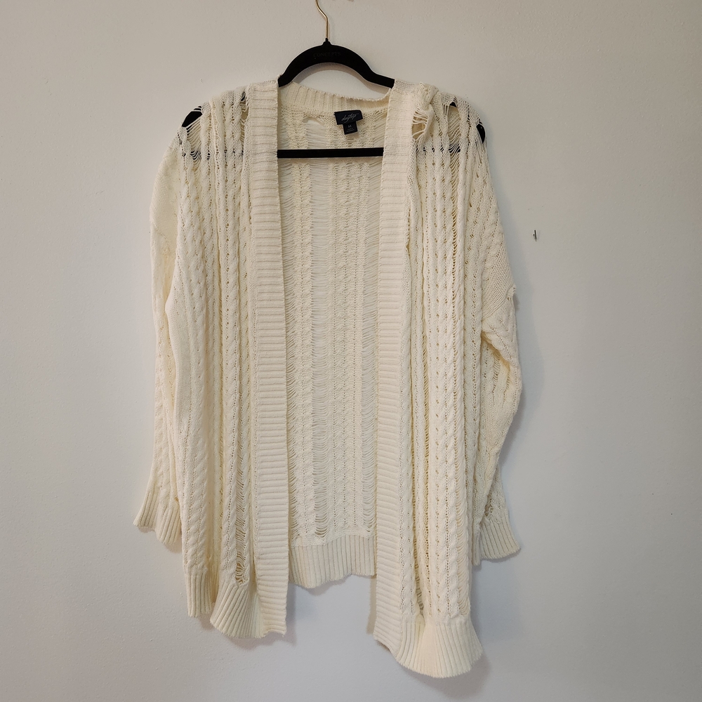 Daytrip Cream Open-Knit Cardigan